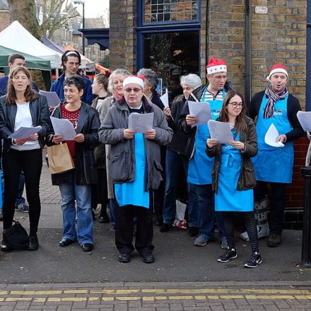 Market Christmas choir