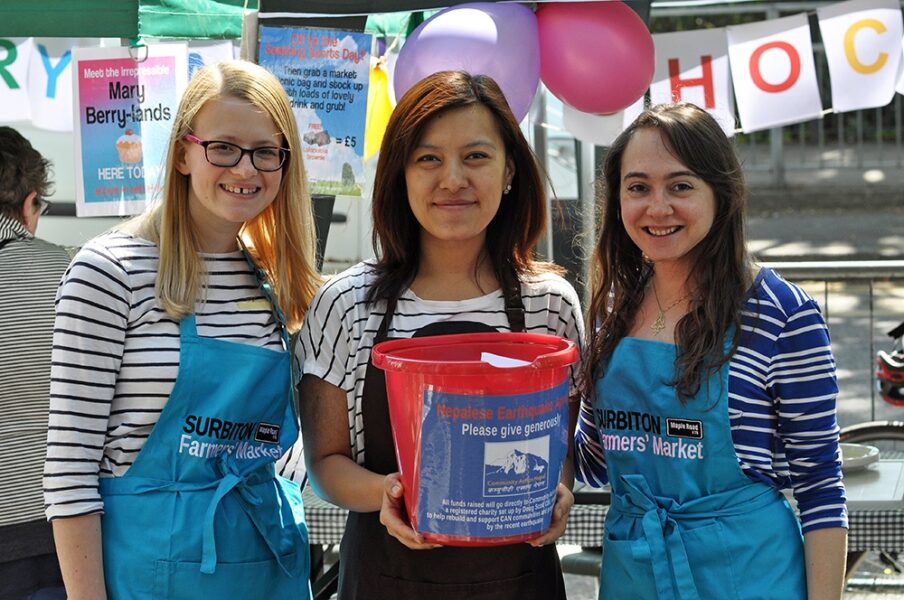 Collecting for the Nepal earthquake