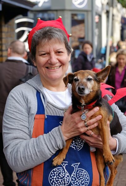 Elena and Reindeer Dog